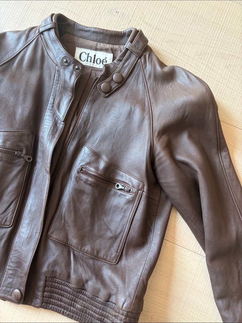 Chloé leather bomber jacket - Picture 4 of 7